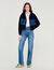 Sweatshirt en maille et denim