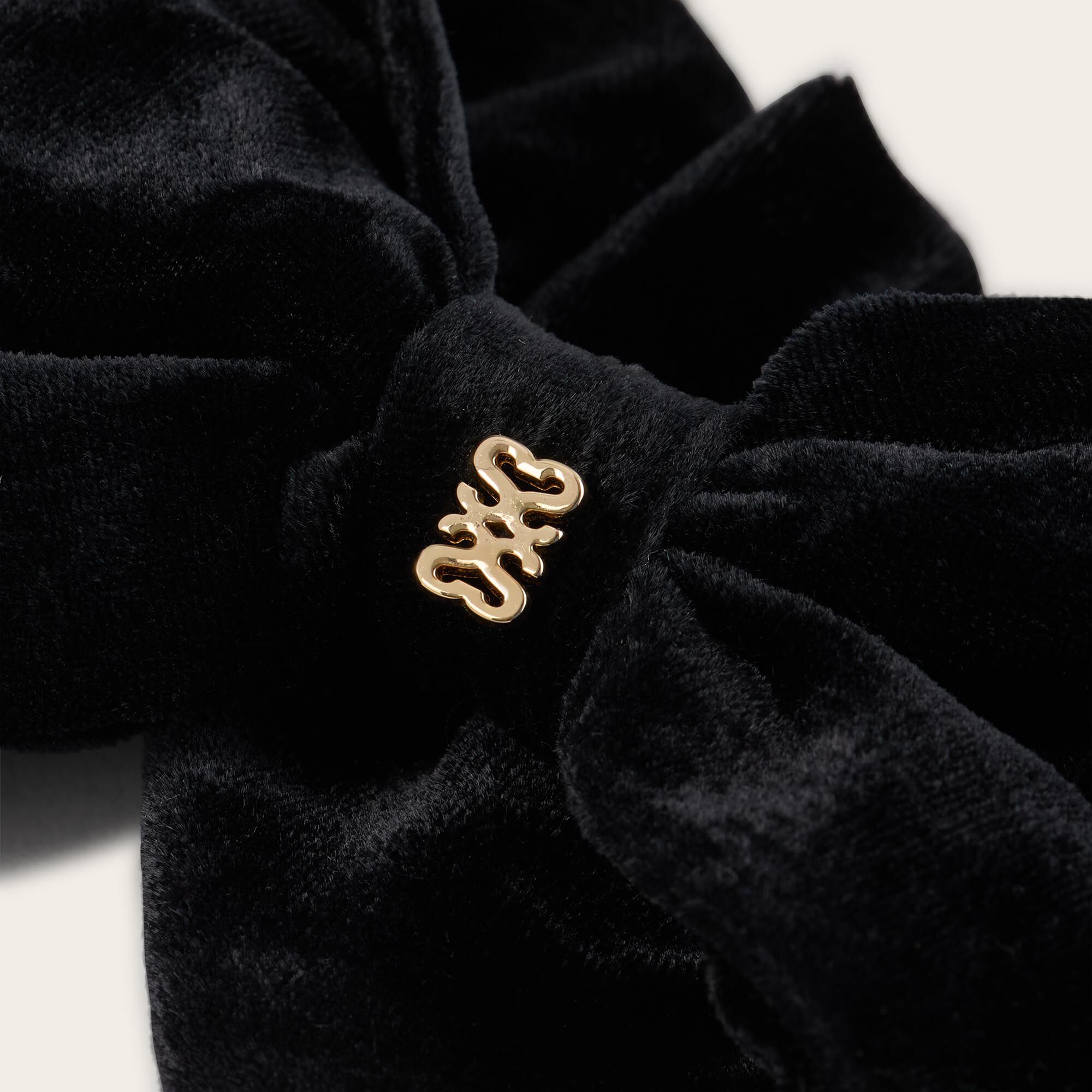 Barrette nœud en velours 