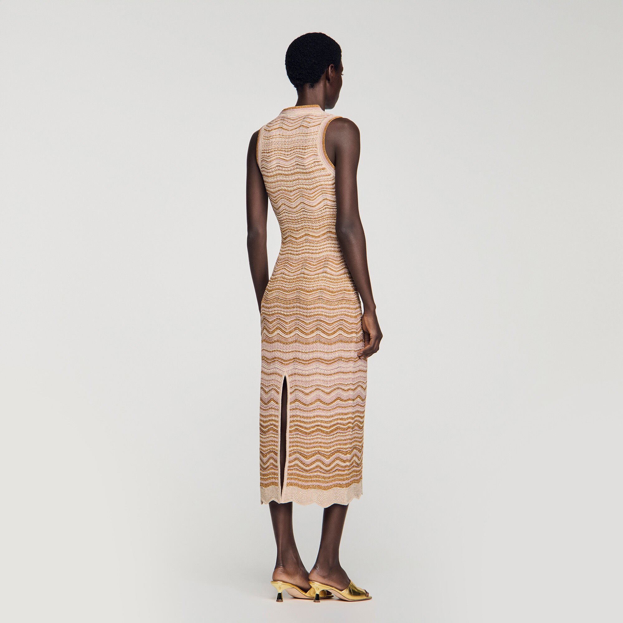 Robe longue en maille fantaisie