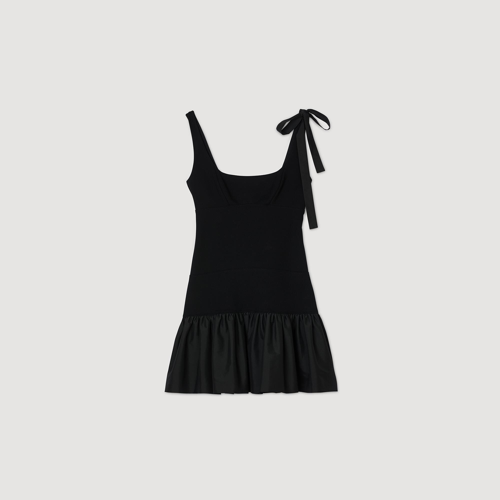 Robe courte bimatières