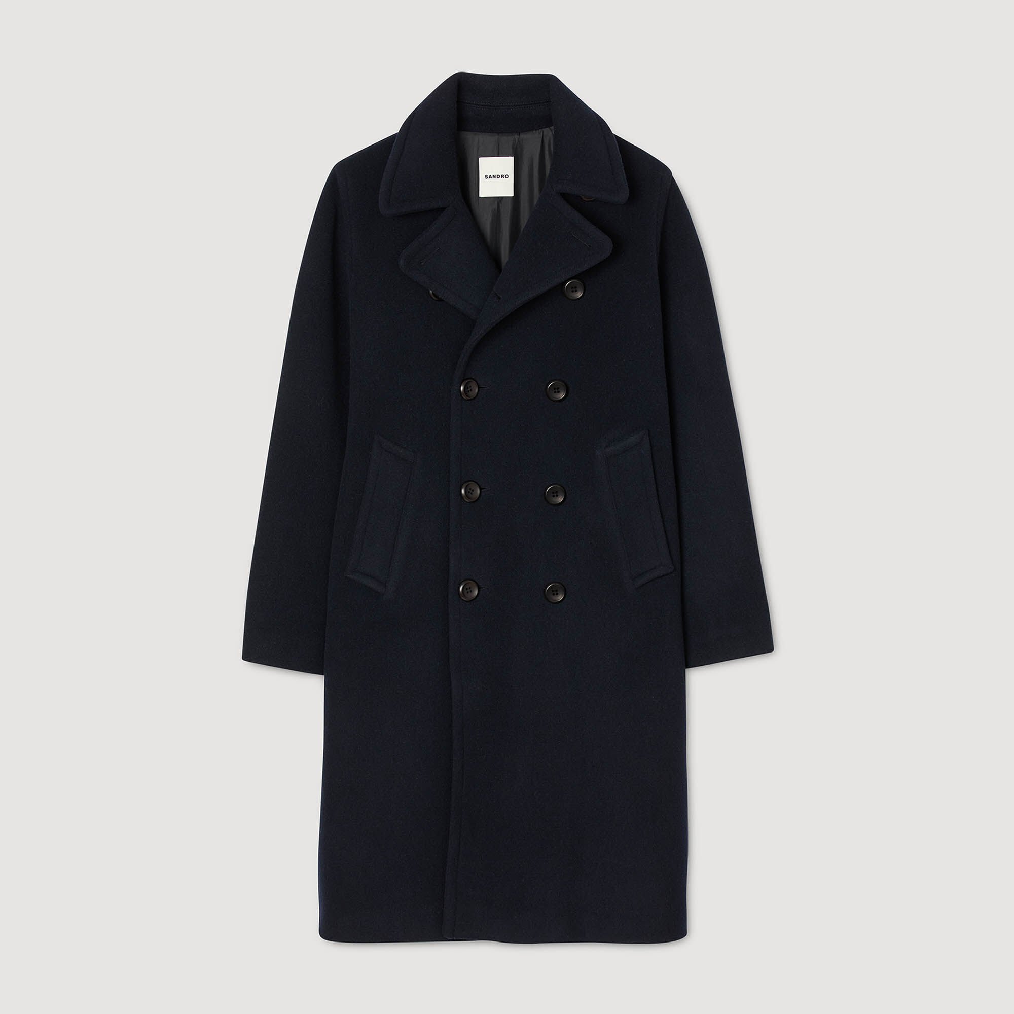 Manteau en laine croisé