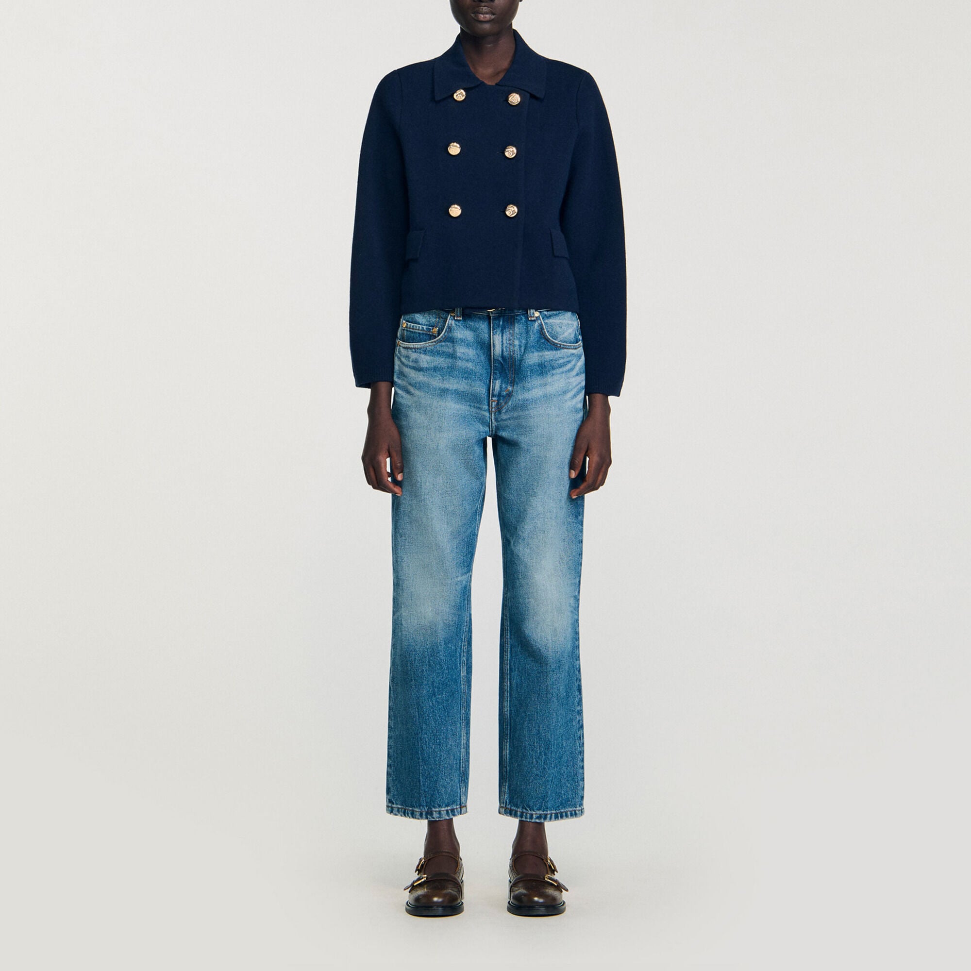 Cardigan &agrave; double boutonnage  - Femme | Sandro Paris