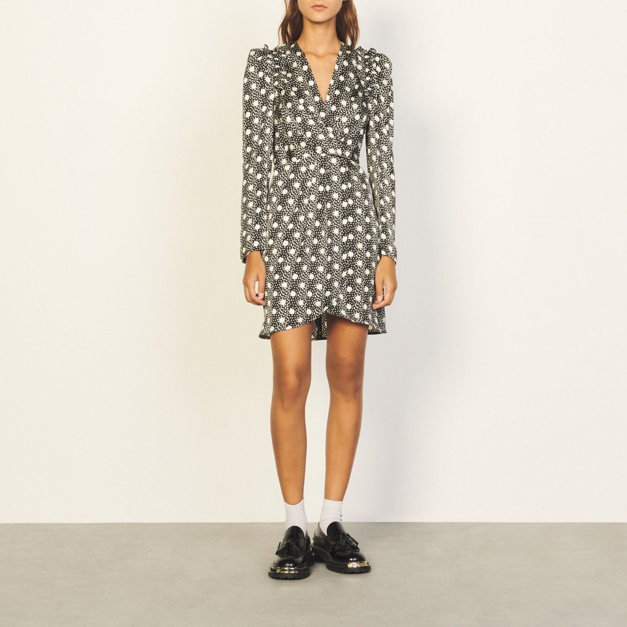 Robe courte et fluide imprimée