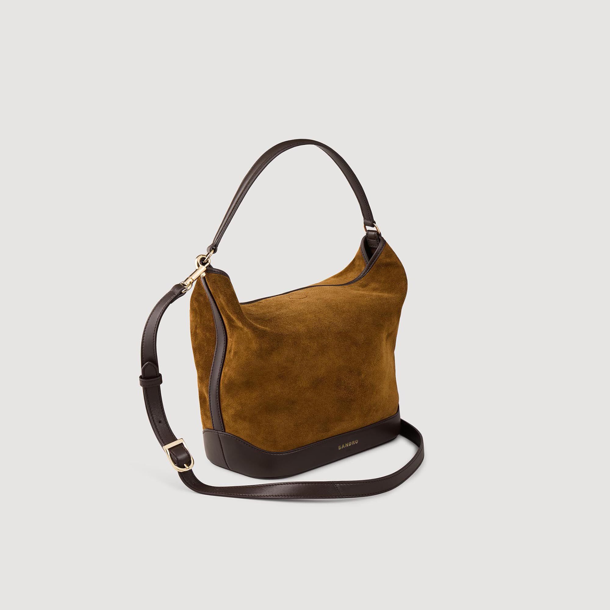 Sac seau TANGOSO en suede et cuir