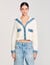 Cardigan à détails denim