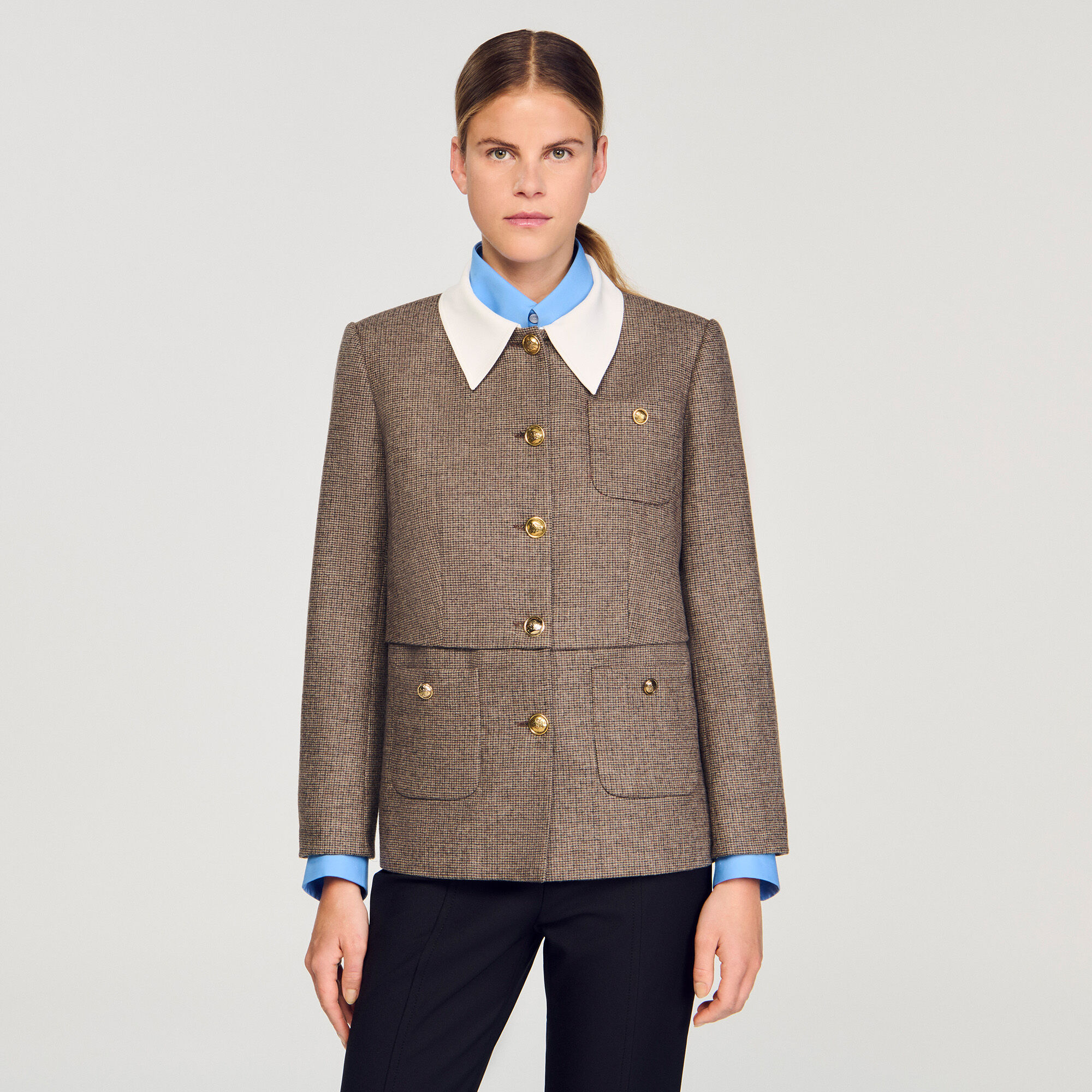Veste de tailleur pied-de-coq 