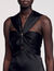 Robe longue  satinée fendue