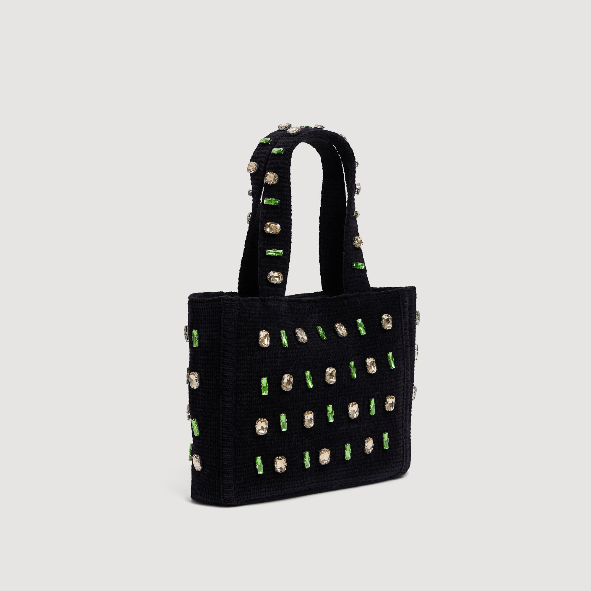 Sac en maille &agrave; bijoux pierres - Femme | Sandro Paris