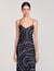 Robe longue en soie imprimée