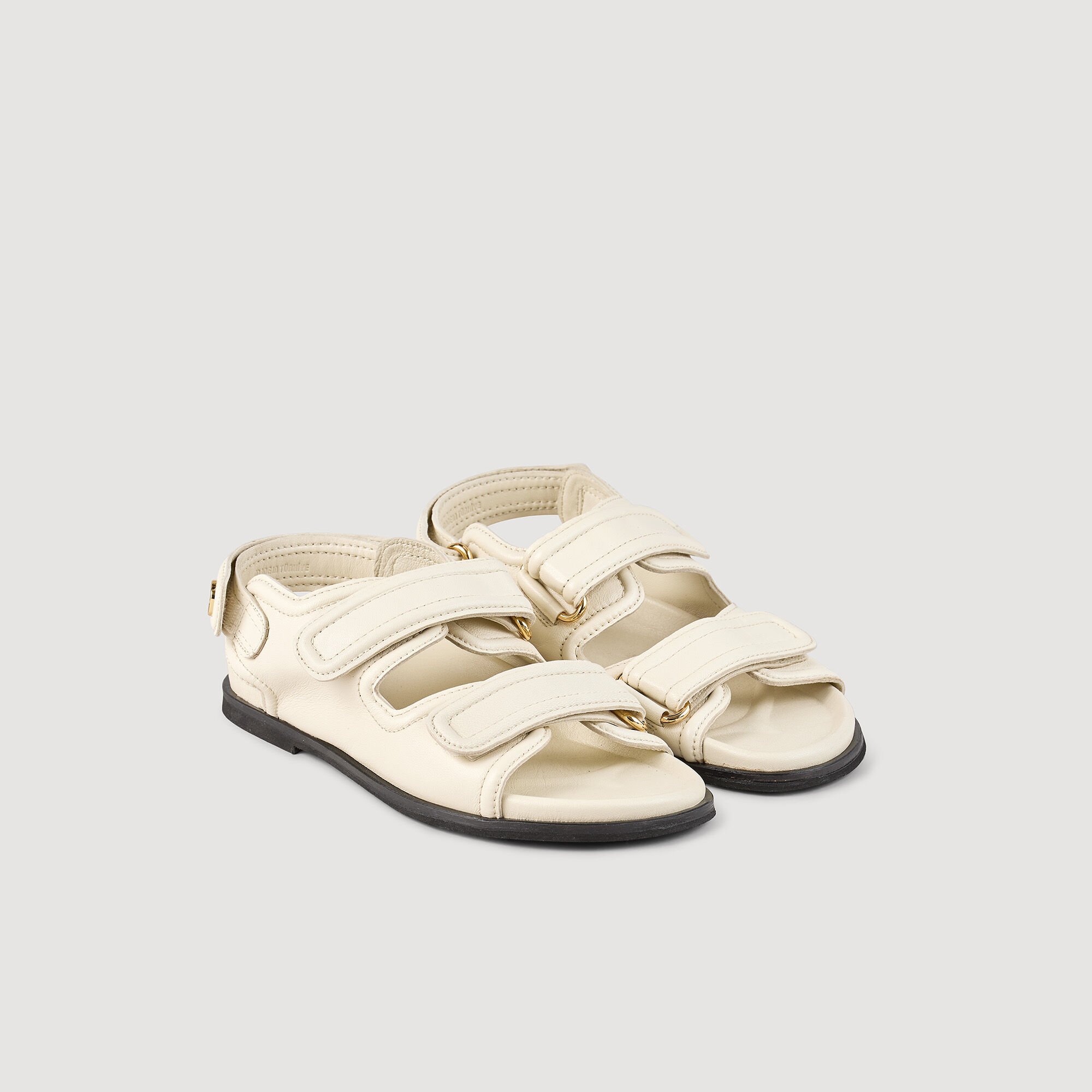 Sandales en cuir d'agneau lisse