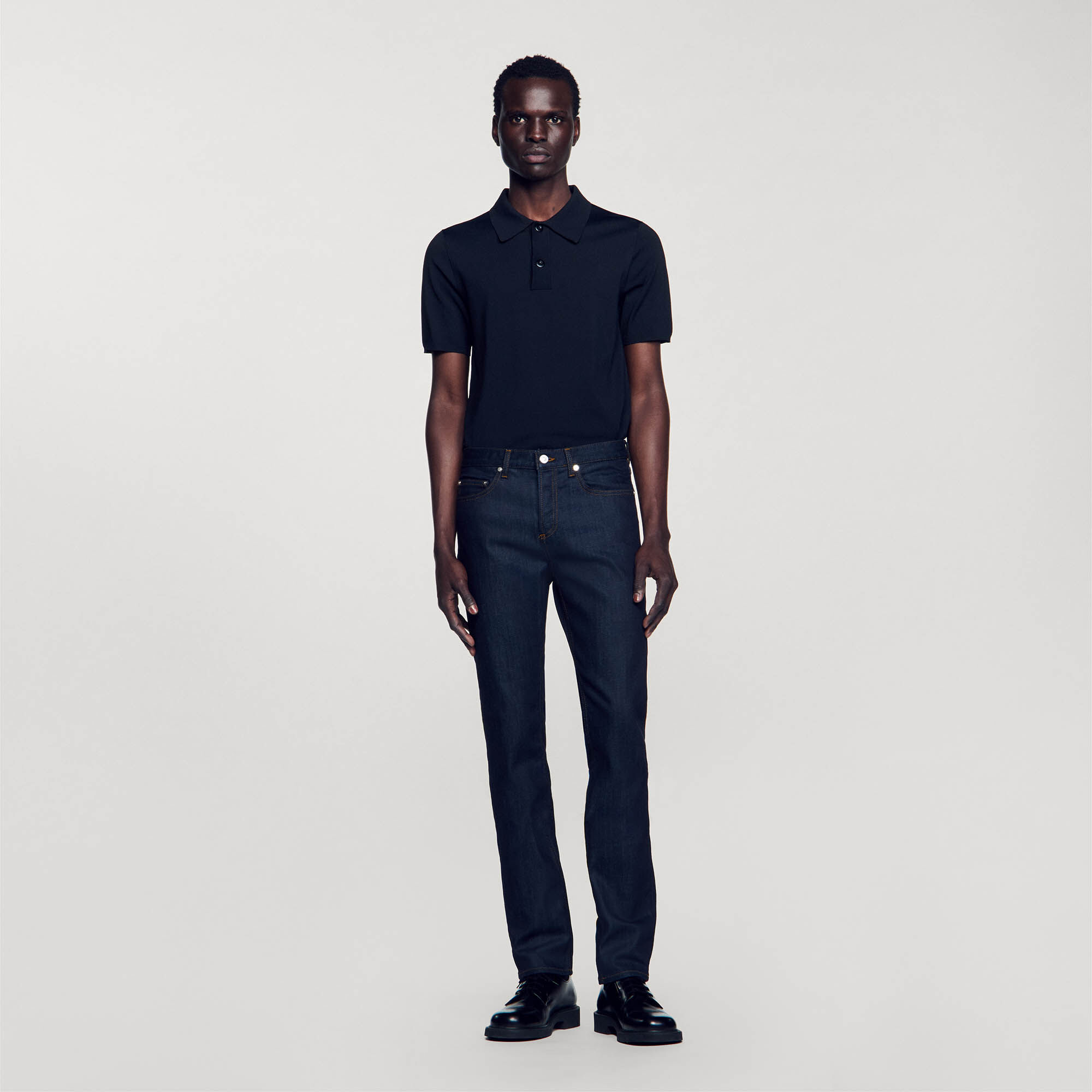 Jean étroit avec délavage Waterless