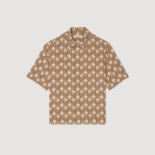 Chemise fluide imprimé corde