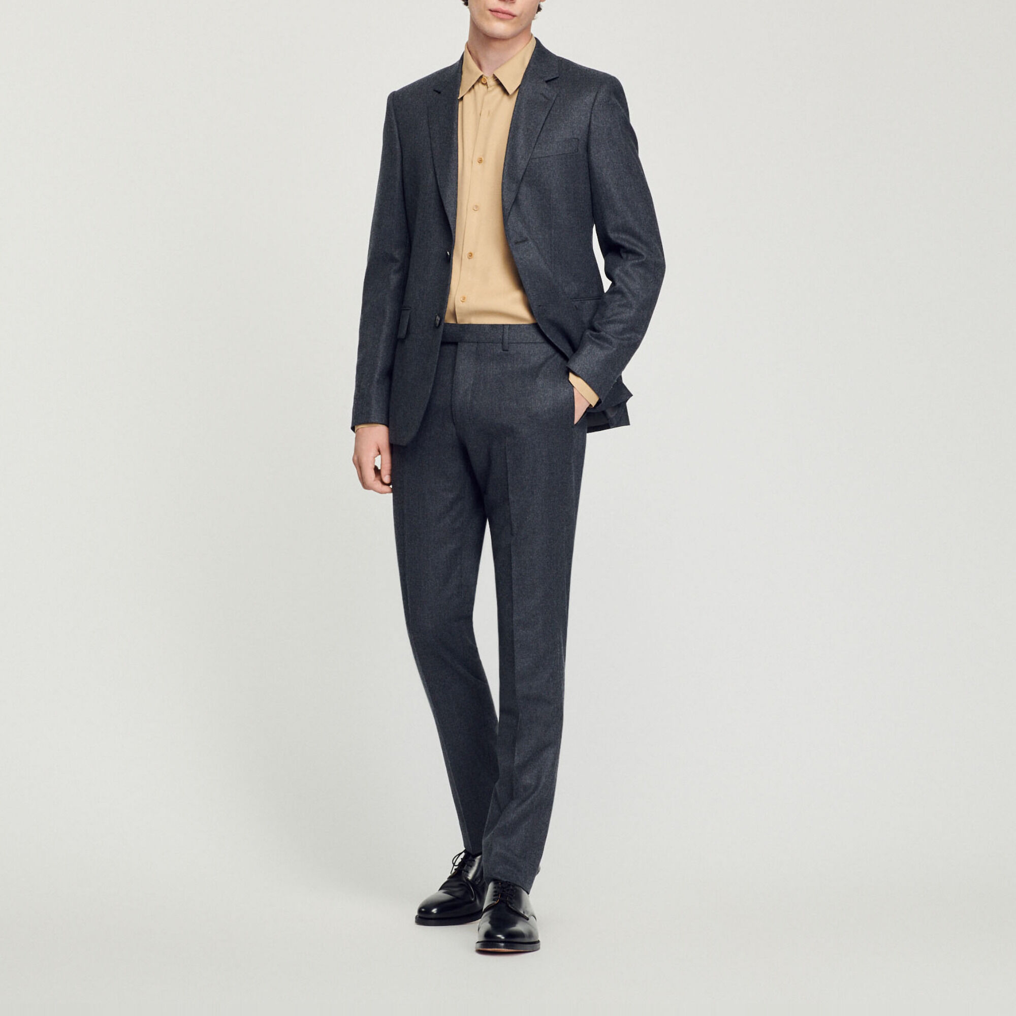 Pantalon de costume en flanelle