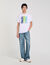 T-shirt en coton à imprimé vagues