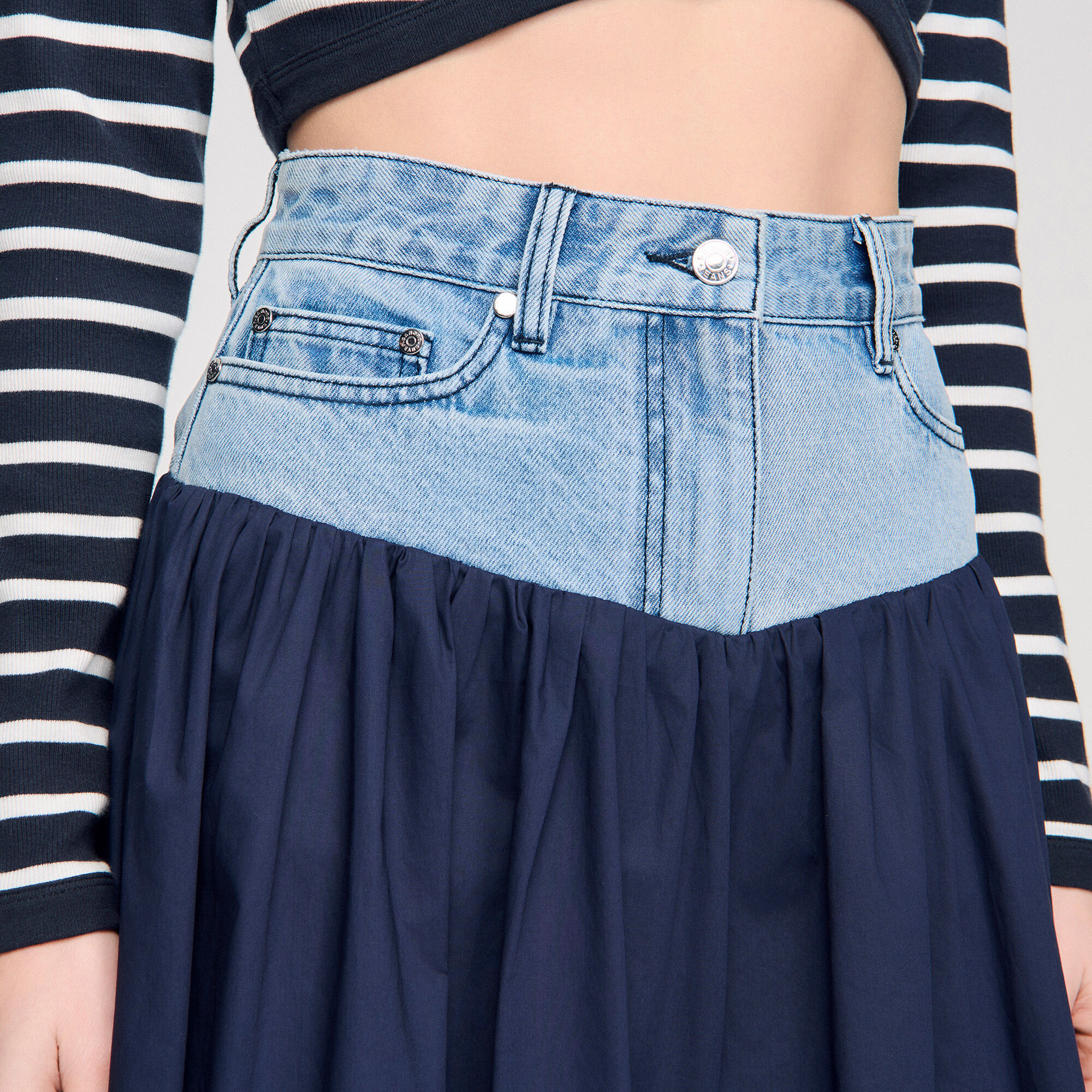 Jupe longue bimati&egrave;re