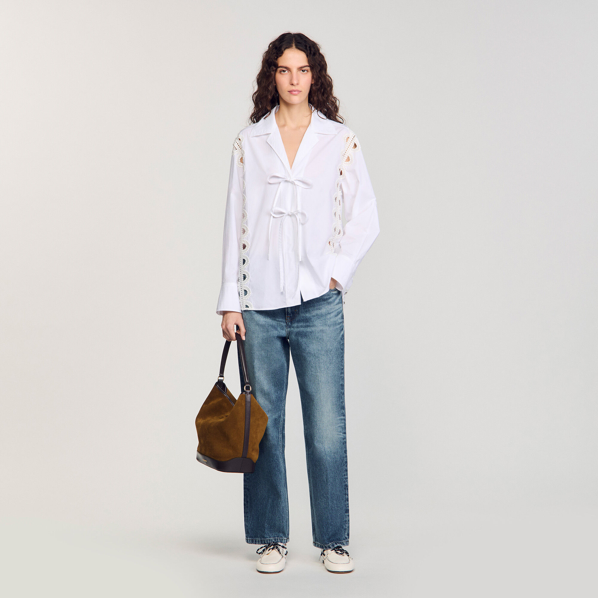 Sac seau TANGOSO en suède et cuir