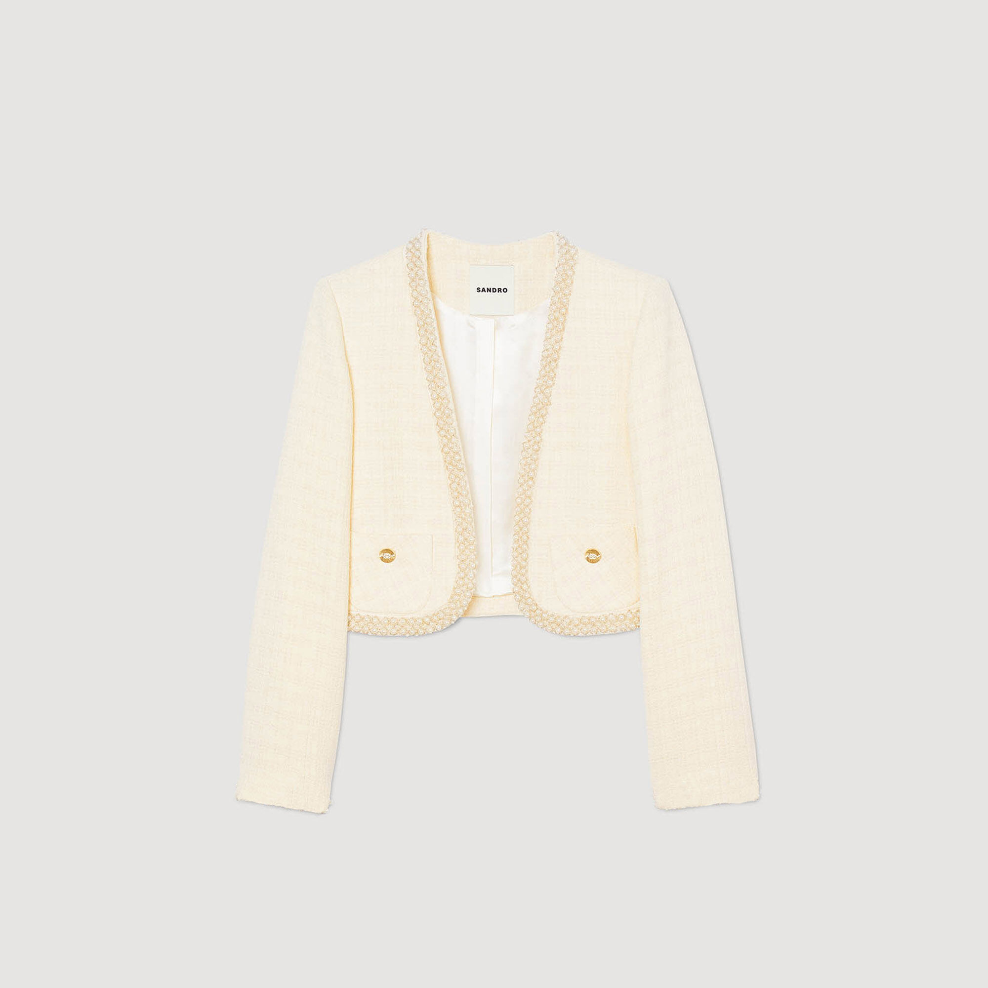 Veste courte en tweed