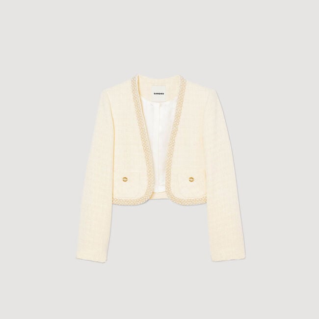Veste courte en tweed