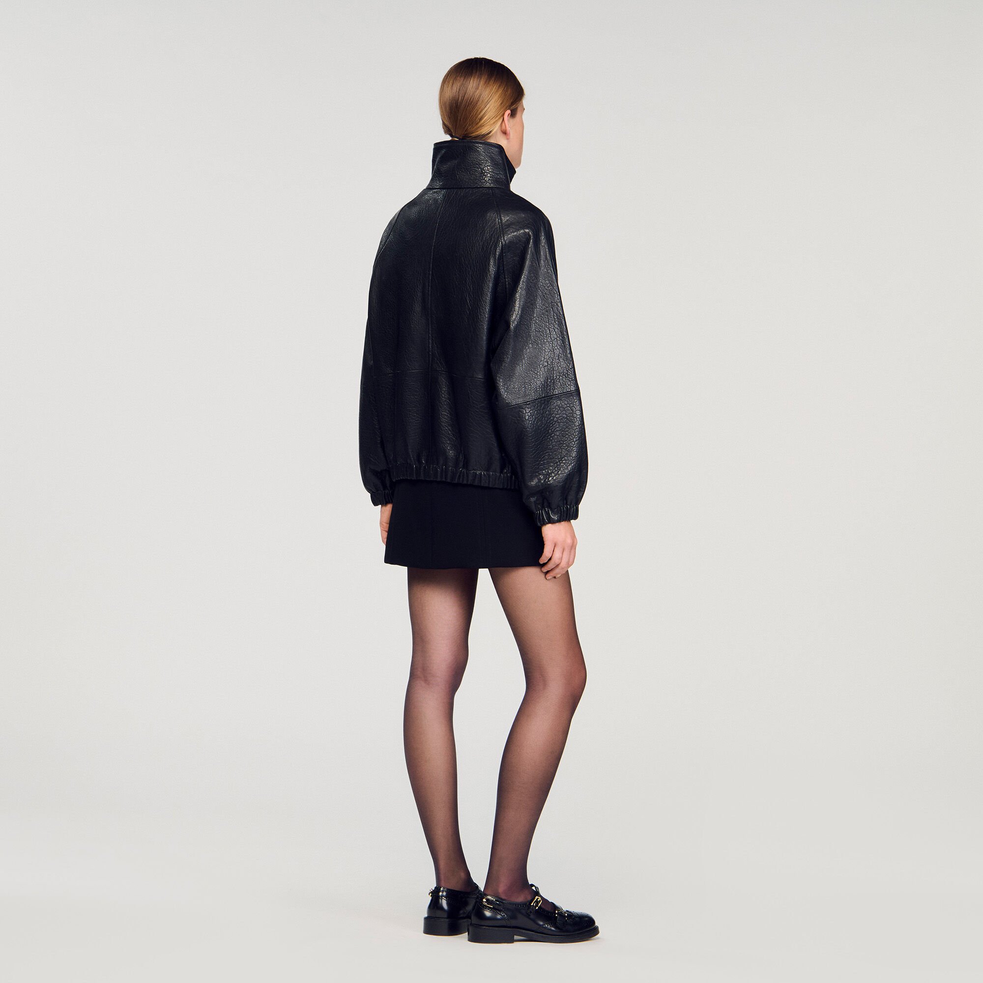Blouson en cuir oversize