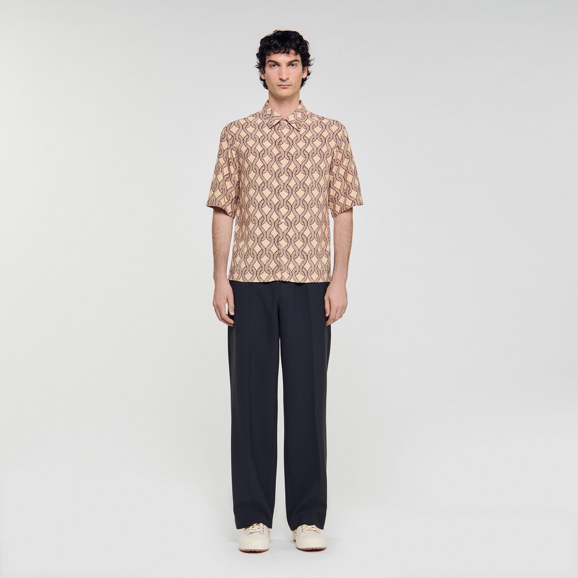 Chemise fluide imprimé corde