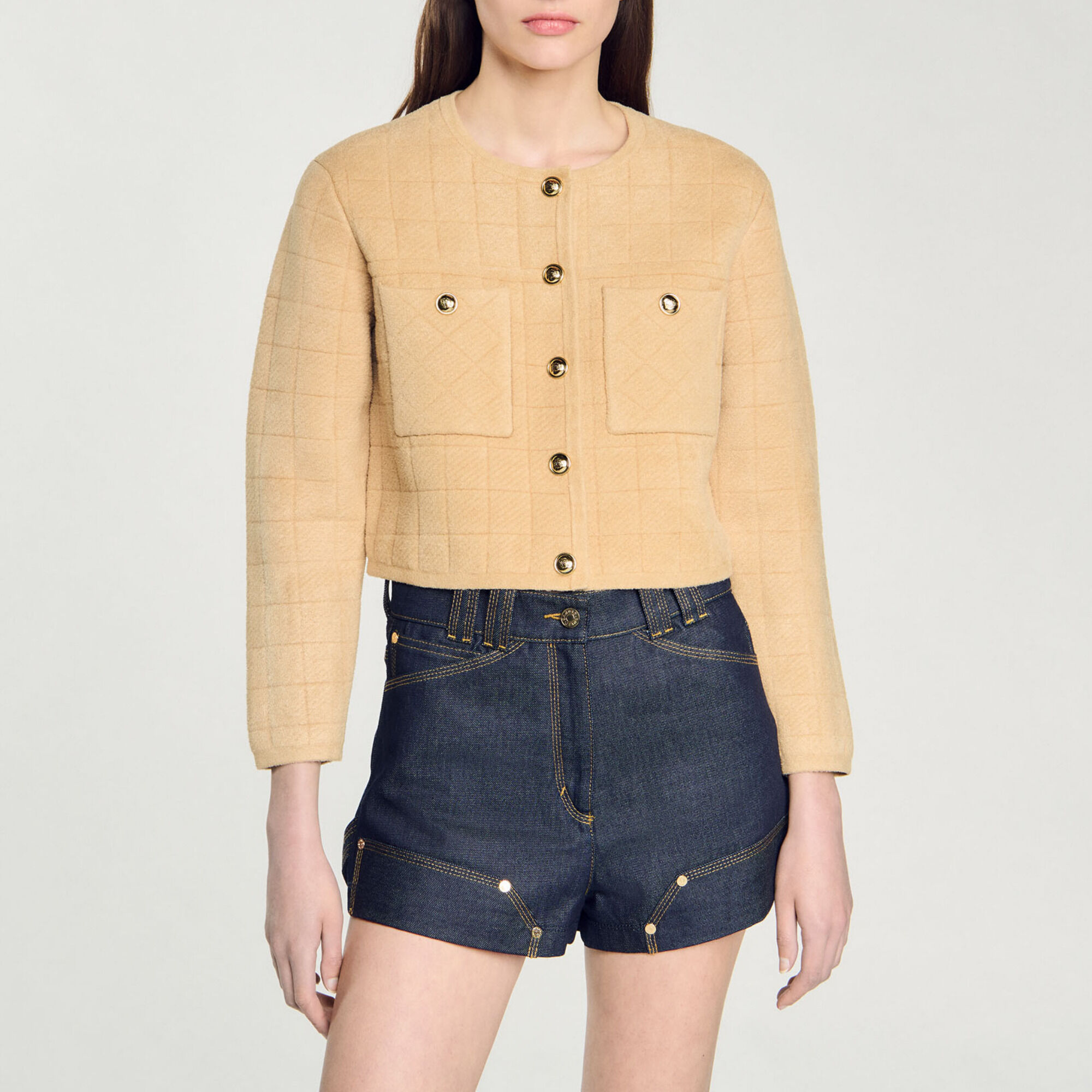 Veste courte en maille - Femme | Sandro Paris