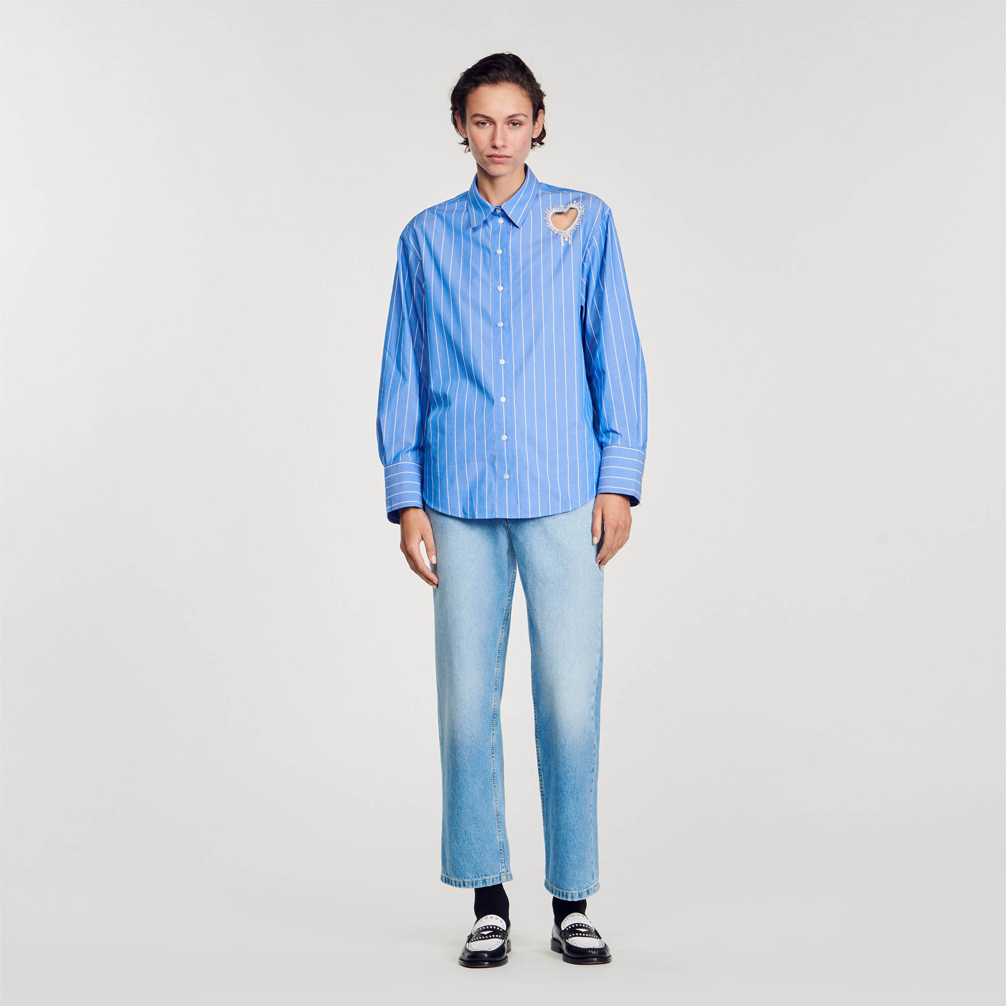 Chemise bleu sandro femme hotsell