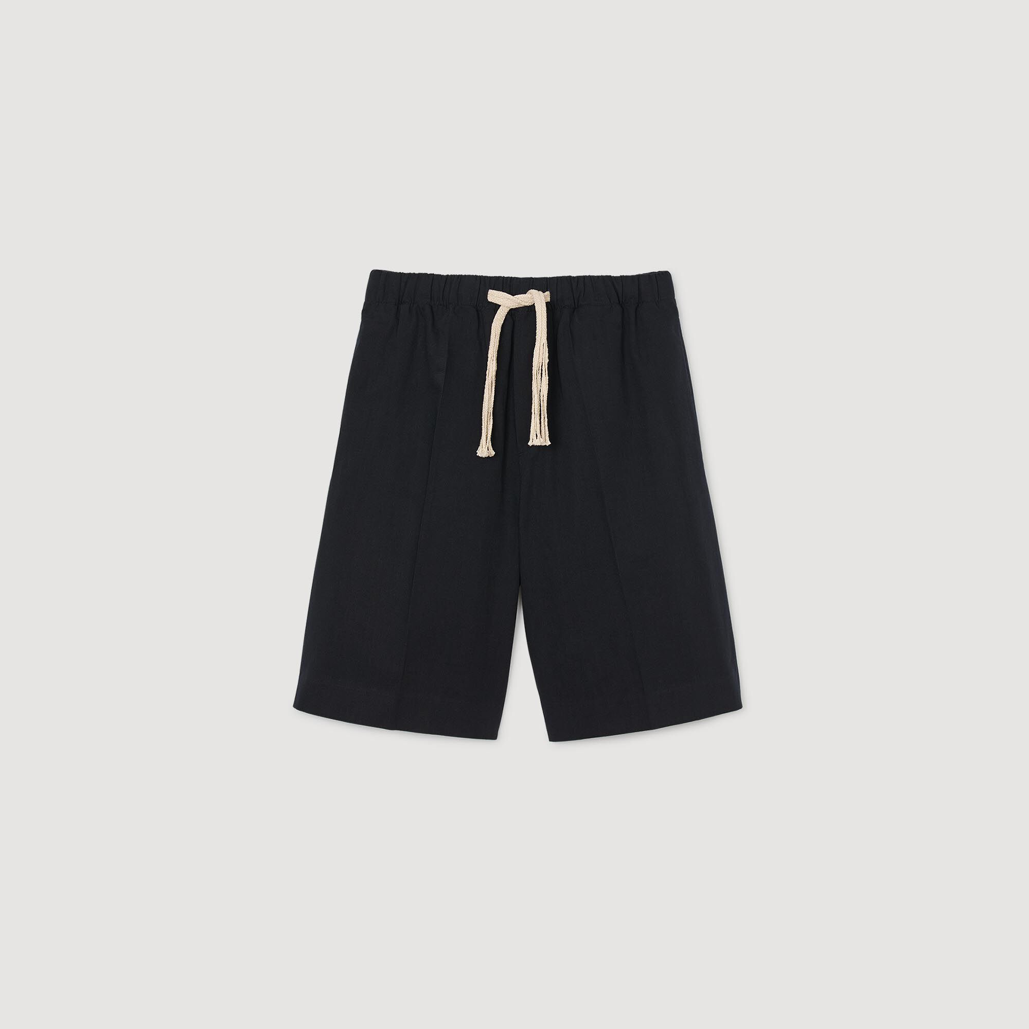 Short en coton à taille élastiqué