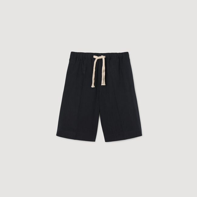 Short en coton à taille élastiqué