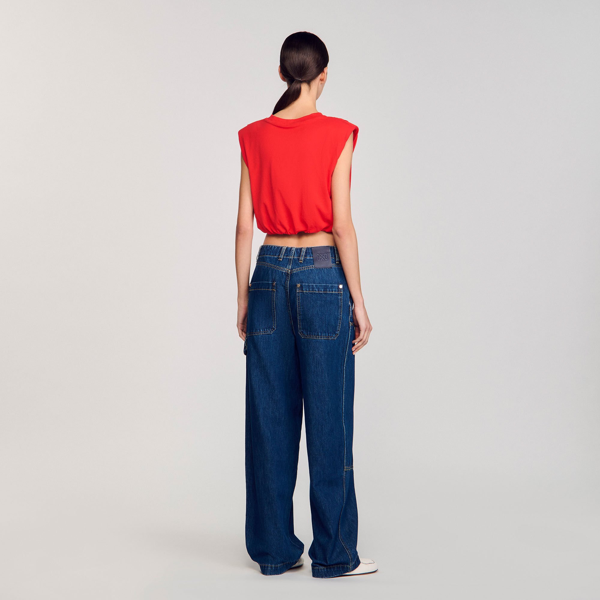 T-shirt court drapé