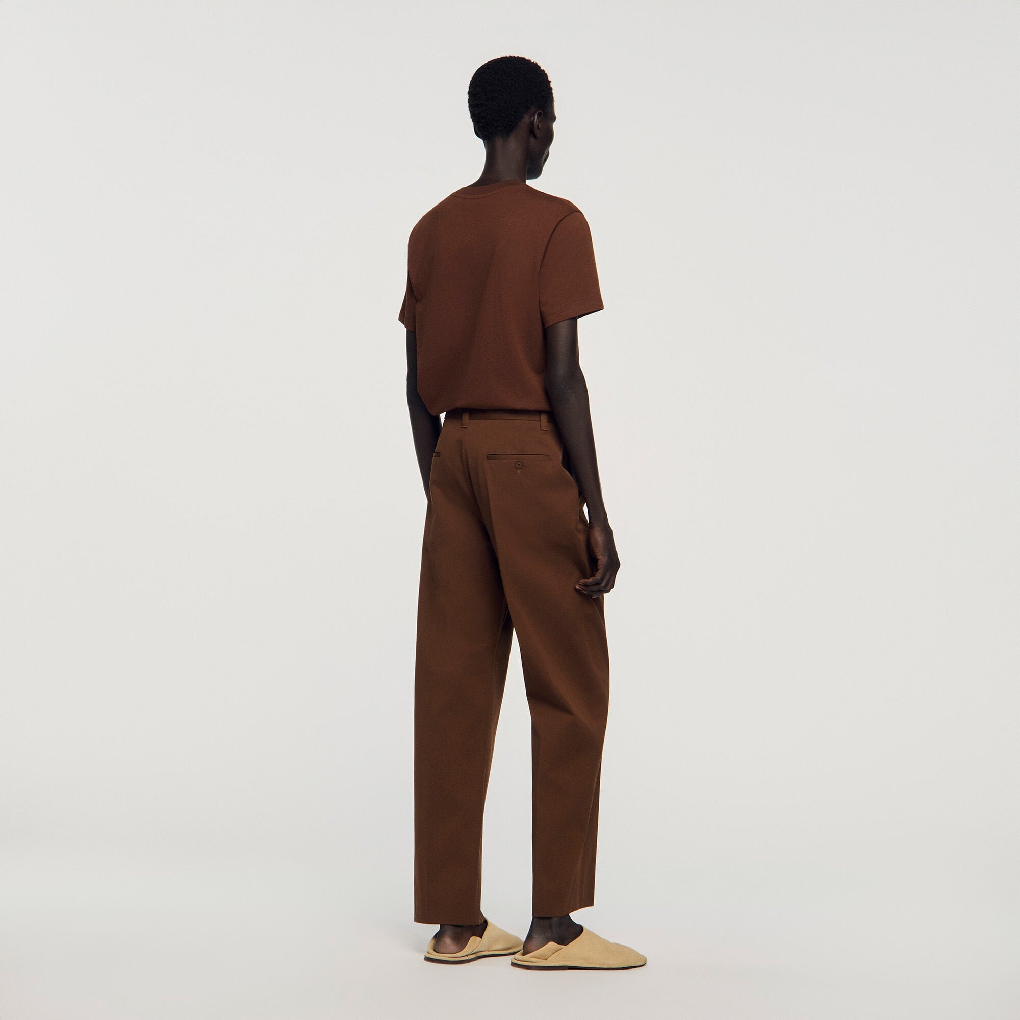 Pantalon large en coton