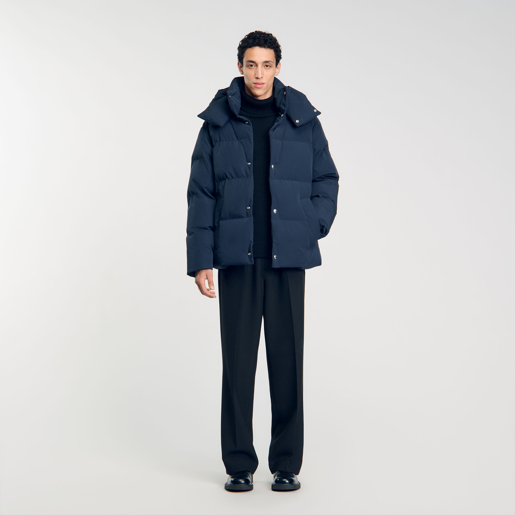 Doudoune matelassee bleu pour homme Sandro Paris