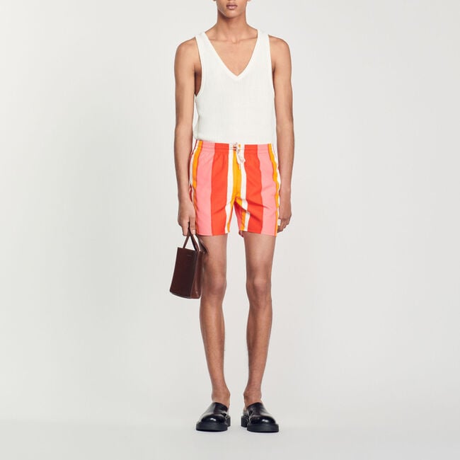 Maillot de bain imprimé rayé