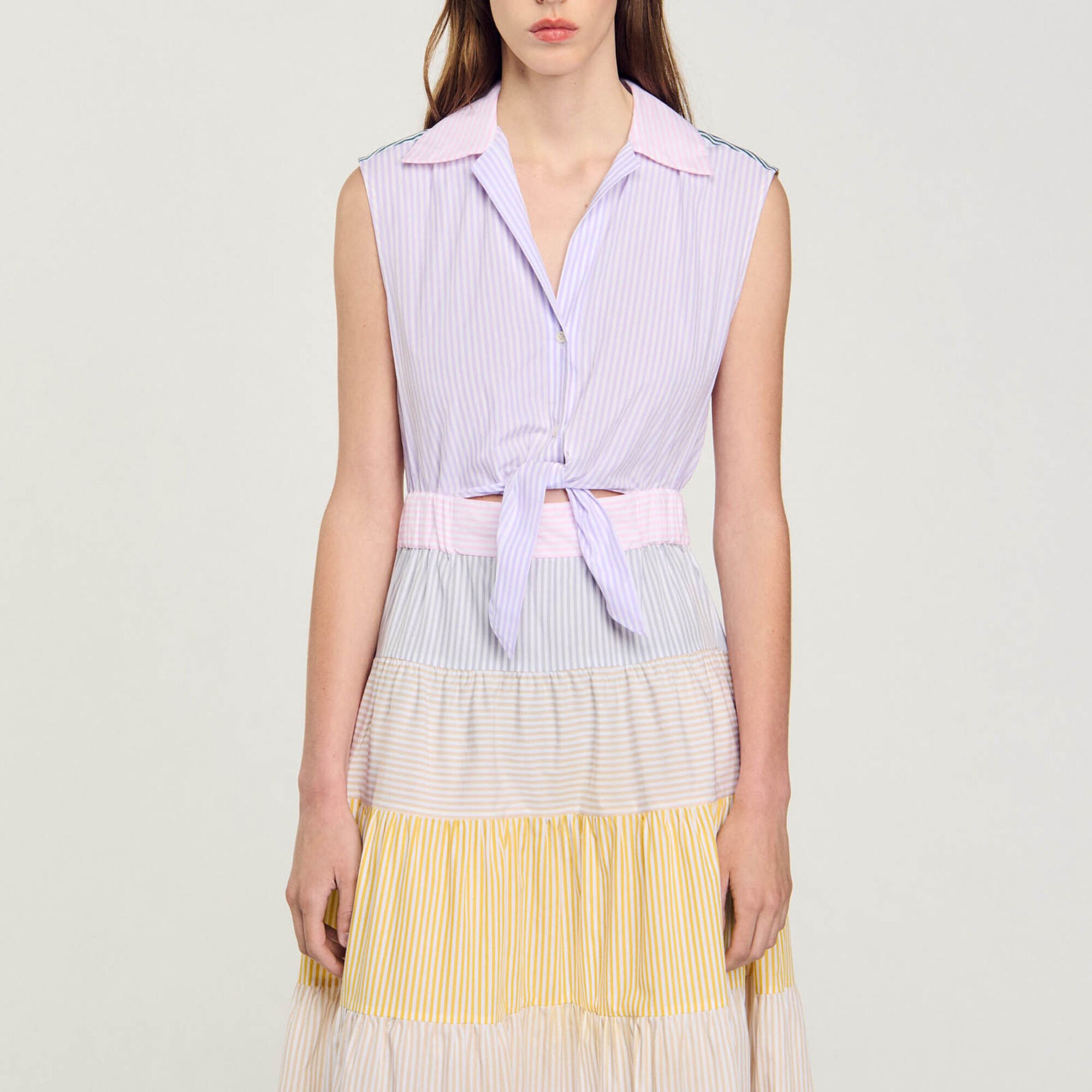 Robe longue patchwork 