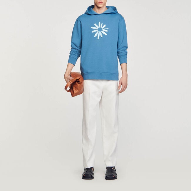 Hoodie fleur en coton