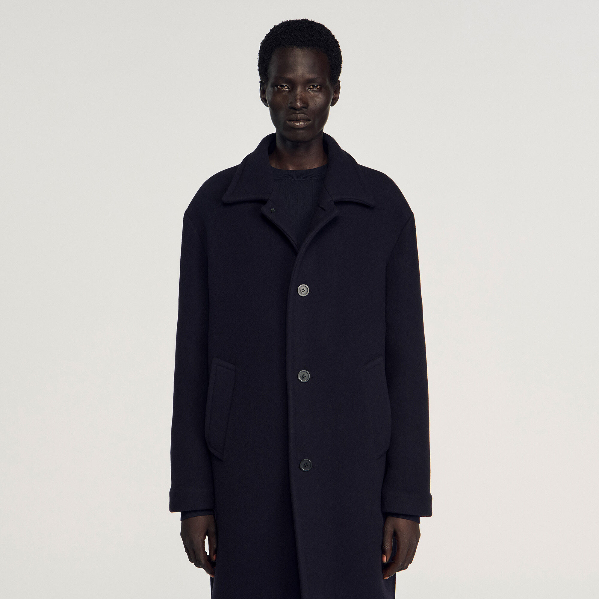Manteau en laine et cachemire