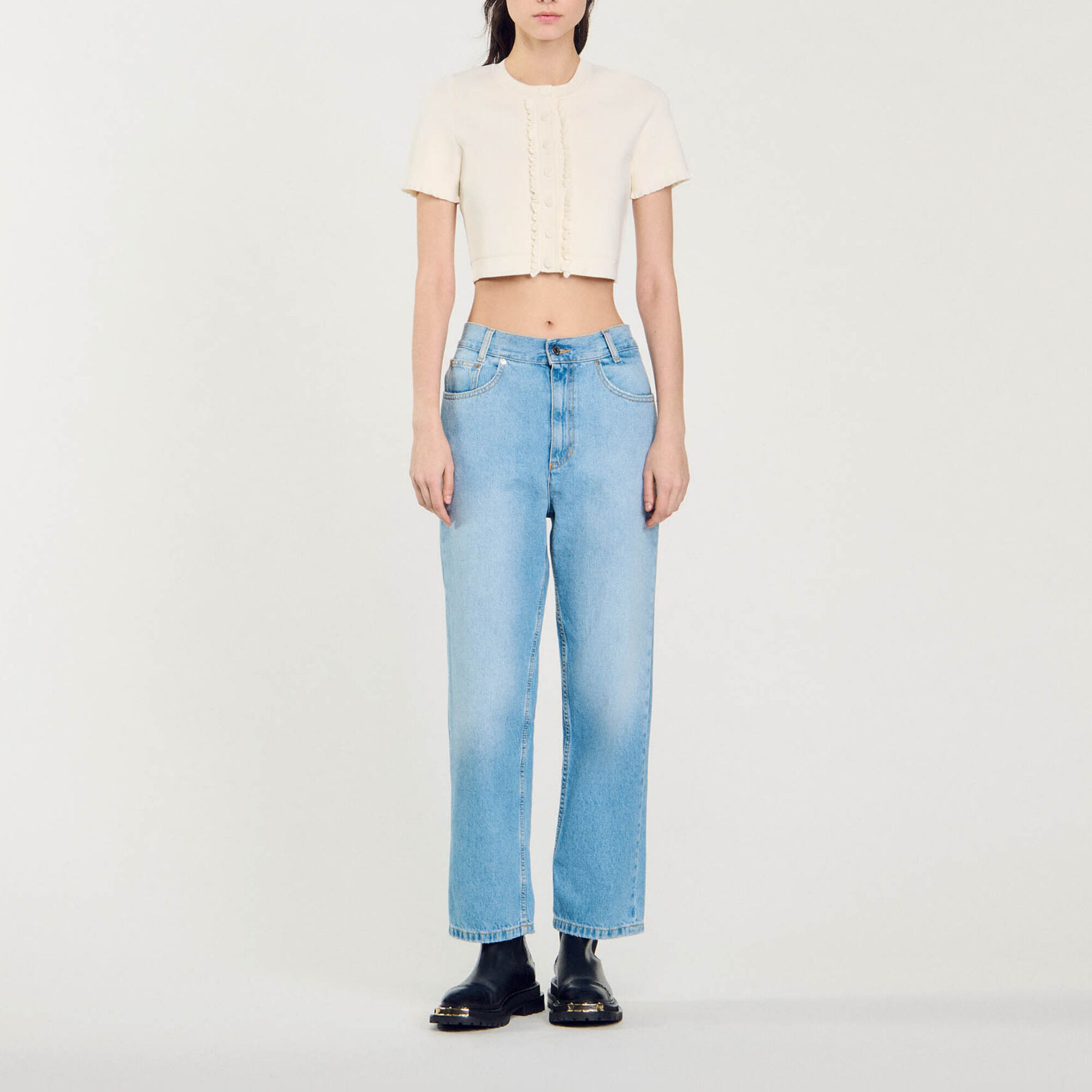 Jean droit taille basse