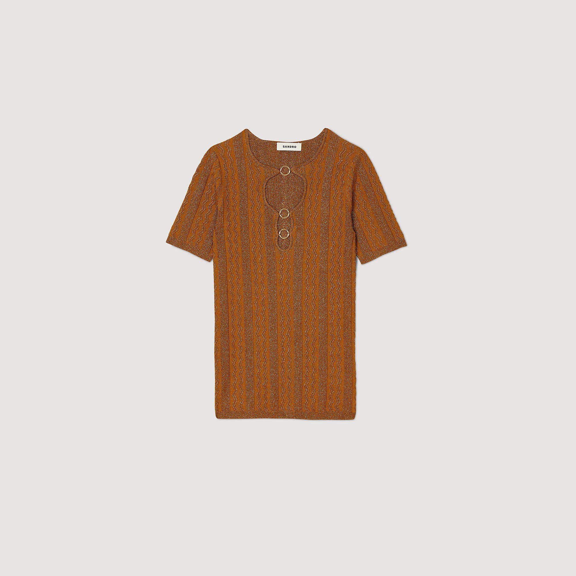 Top en maille scintillante