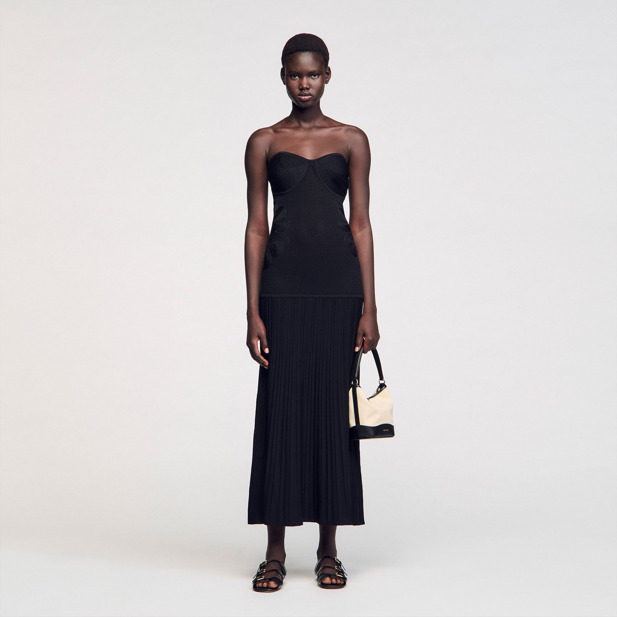 Robe bustier en maille