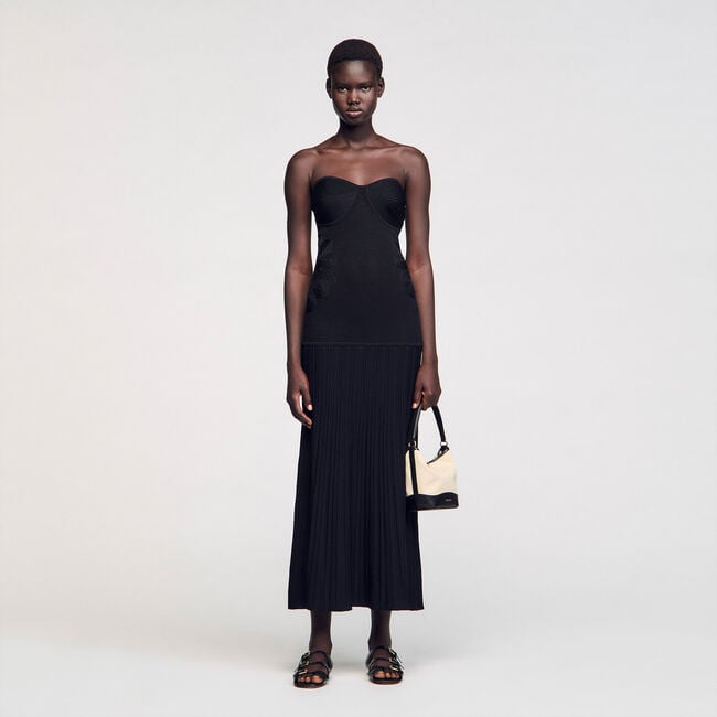 Robe bustier en maille