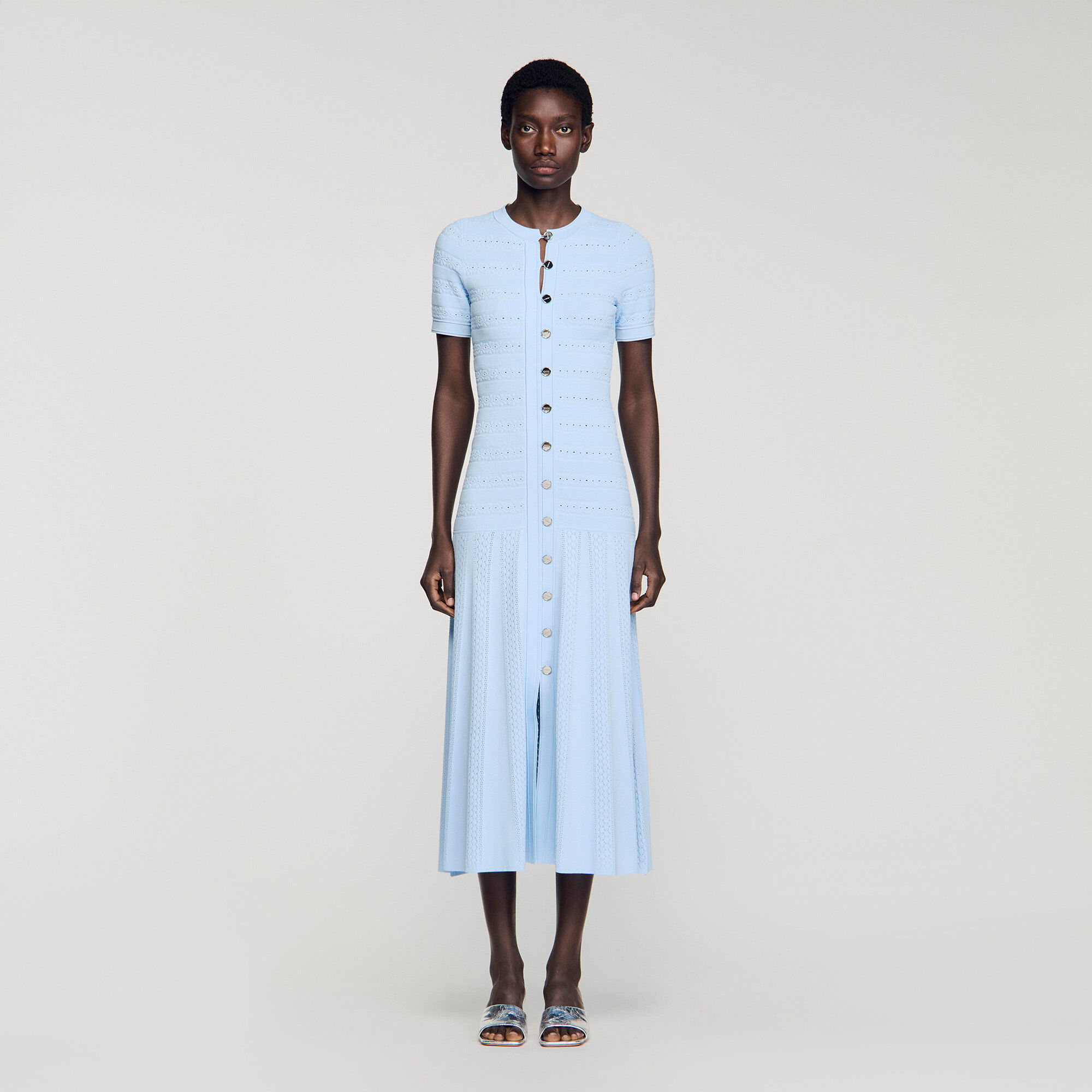 Robe longue en maille