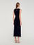 Robe longue fendue strassée
