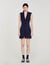Robe courte tailleur plissée 