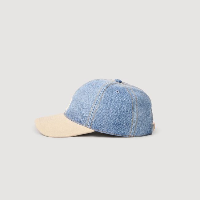 Casquette en jean et toile