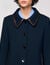 Manteau à bandes en cuir