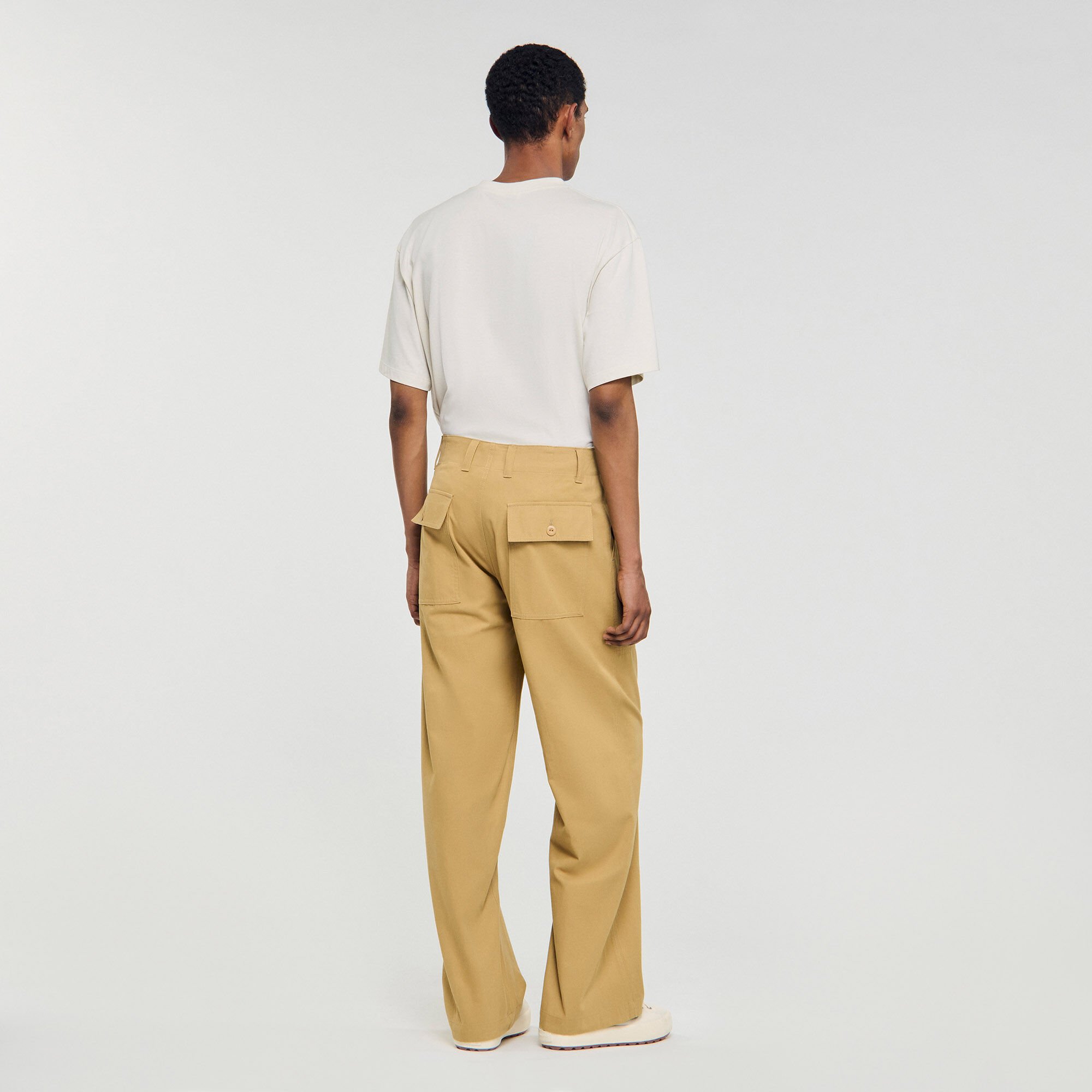 Pantalon large en coton