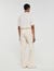 Pantalon large en coton élastiqué