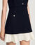 Robe courte en tweed bicolore