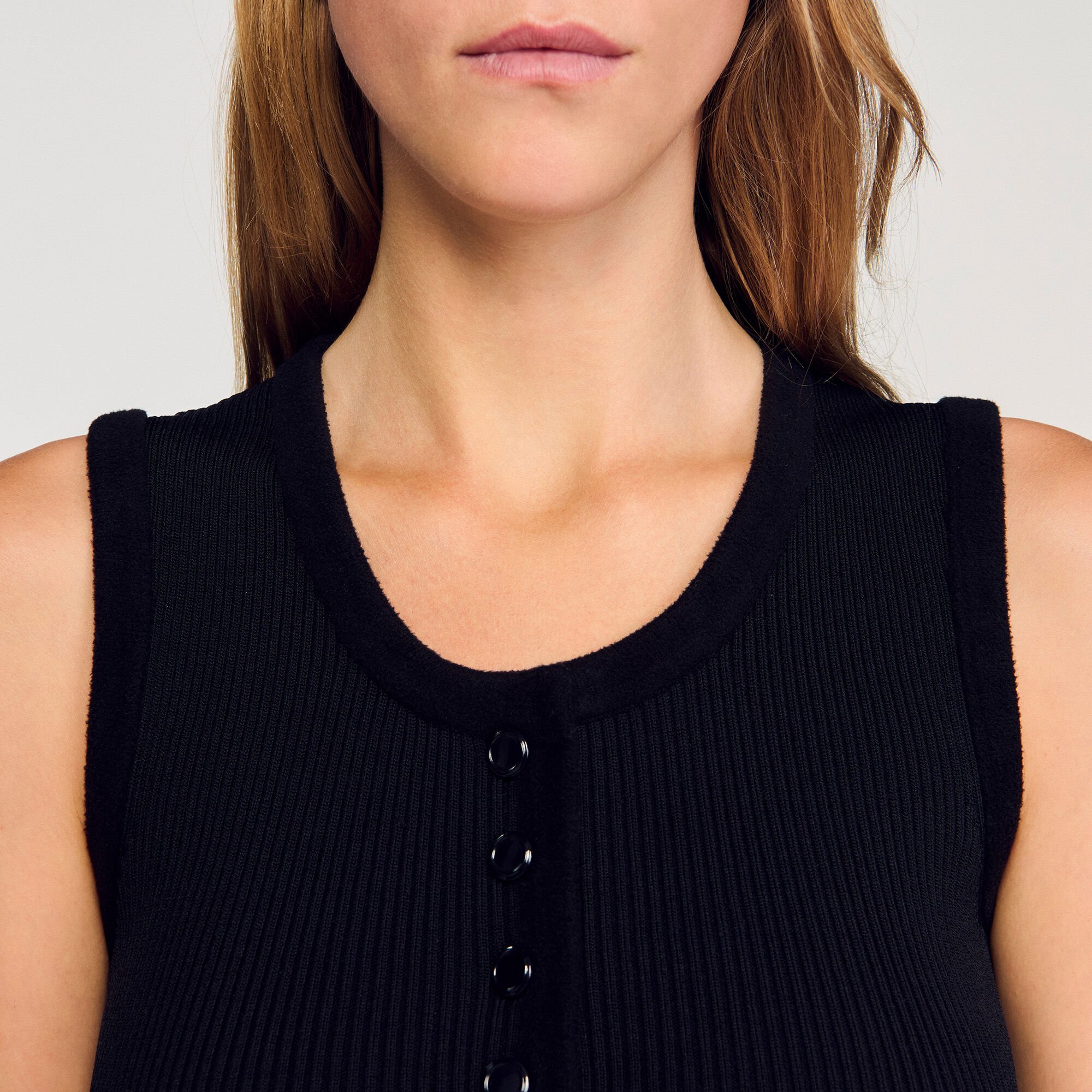 Robe courte maille côtelée