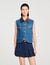 Blouson sans manches en denim 