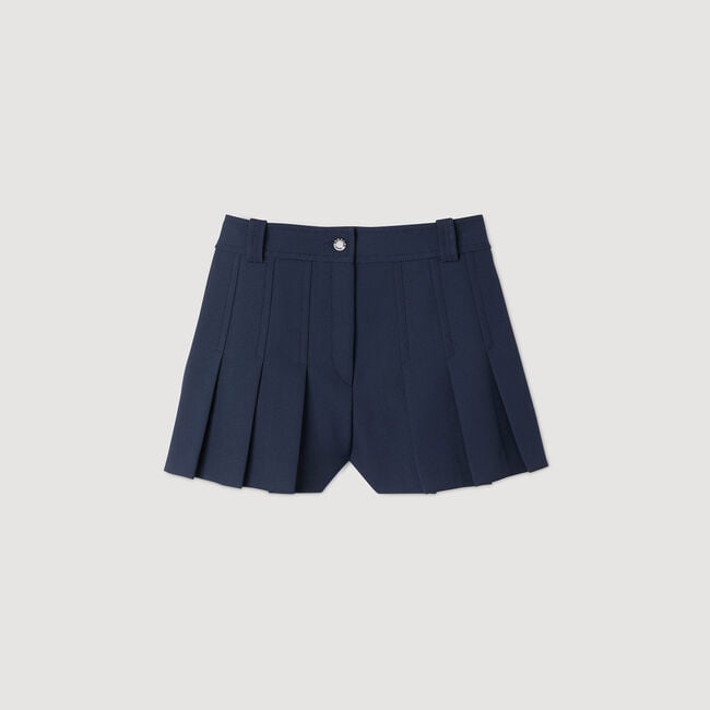 Short de tailleur à plis